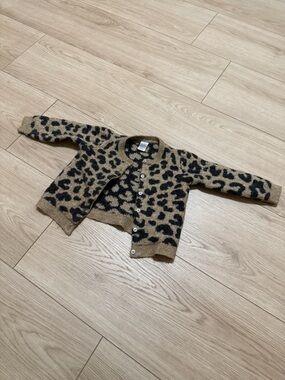 H&M Kids Leopard Print Button Cardigan - Brown & Black